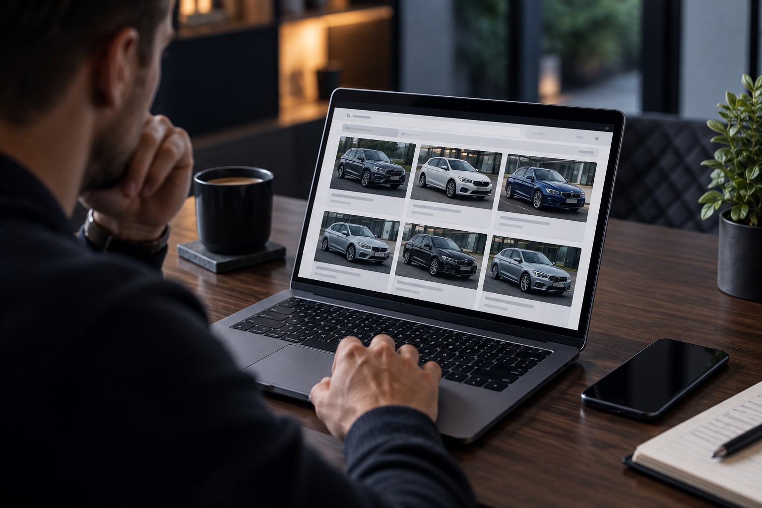 Researching suitable vehicles online