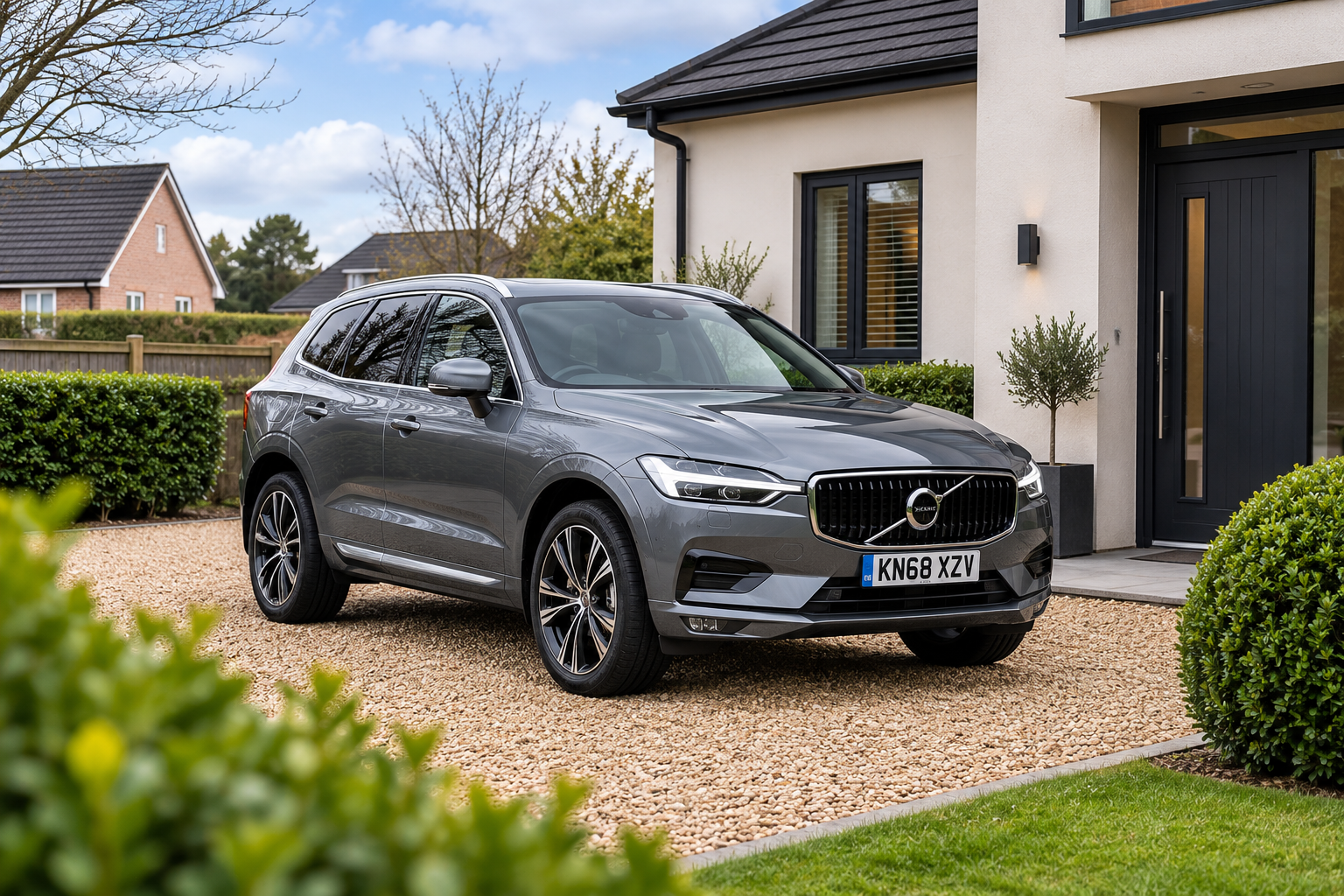 Volvo SUV on a driveway